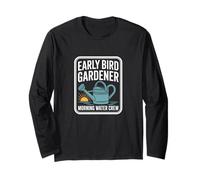 Early Bird Gardener Morning Water Crew Jardinero Manga Larga