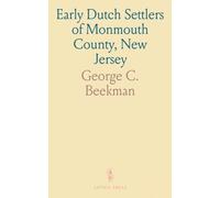 Early Dutch Settlers of Monmouth County, New Jersey