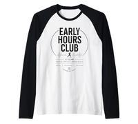 Early Hours Club Mañana Correr Café Casa Música Camiseta Manga Raglan