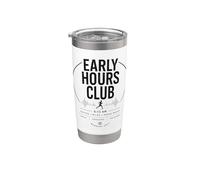 Early Hours Club Mañana Correr Café Casa Música Vaso térmico de acero inoxidable de doble pared