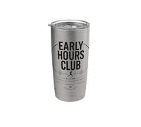 Early Hours Club Mañana Correr Café Casa Música Vaso térmico de acero inoxidable de doble pared