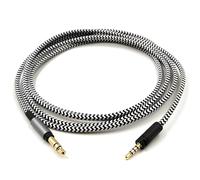 Earmax Cable de actualización de nailon OFC de alta pureza de 10 pies compatible con auriculares Sennheiser HD4.30, HD400S, HD350BT, HD4.40BT, HD4.50BTNC, HD458, HD458BT, HD450BT y Momentum, de 3,5 mm