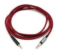 Earmax Cable de actualización de nailon OFC de alta pureza de 6.5 pies compatible con auriculares Sennheiser HD4.30, HD400S, HD350BT, HD4.40BT, HD4.50BTNC, HD458, HD458BT, HD450BT y Momentum, de 3,5