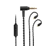 Earmax Cable de actualización OCC de 4 hebras de 3,5 mm 6N con micrófono remoto de 4 pies compatible con auriculares Sennheiser IE300 IE200 IE600 IE900