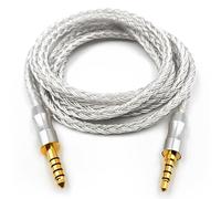 Earmax Cable equilibrado 6N OCC de 16 hebras de 4,4 mm a 3,5 mm, compatible con ATH-MSR7 AR2 AR3 AR5 SR5 SR3 AR3BT AR5BT SR5BT WS1100