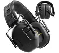 Earmor M300A Protección auditiva electrónica Disparos orejeras orejeras amortiguador de ruido para caza tiro valor aislante, SNR 29dB control dinámico de ruido, negro