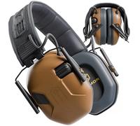 Earmor M300A - Protectores auditivos electrónicos con cancelación de ruido para caza, protección SNR 29dB, regulación dinámica del ruido, color marrón