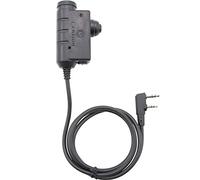EARMOR Toma táctica Earmor Kenwood, Baofeng PTT Militar estándar 7.0 para Adaptador de Radio Negro