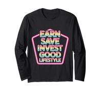 Earn Save Invest Good Lifestyle - Manga Larga
