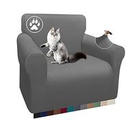 Earnmore 1 Funda de sofá Gruesa con patrón único de 1 plazas, elástica, Antideslizante, para salón (1 Plaza), Gris Claro