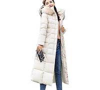 Earnmore Abrigos Mujer Chaquetas de Pluma Largo Acolchado Chaqueta con Capucha Casual Parka Slim Fit Abrigos de Invierno Largas Abrigos de Plumas para Mujer
