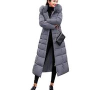 Earnmore Abrigos Mujer Chaquetas de Pluma Largo Acolchado Chaqueta con Capucha Casual Parka Slim Fit Abrigos de Invierno Largas Abrigos de Plumas para Mujer