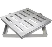 Earnmore Rejilla de Drenaje para Exteriores, Rejilla y Marco de Drenaje de Acero Inoxidable, Cubierta de Drenaje de Zanja Resistente, Rejilla de Drenaje de Canal, colador de Drenaje de Piso de Garaje