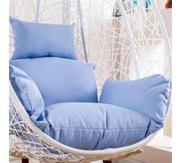 Earnmore Solo Funda de cojín de Repuesto para Silla de Huevo, Resistente al Sol, Funda de Colgante para Silla de Huevo para cojín de jardín sin Relleno (Azul)