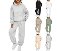 Earnmore Traje de ocio para mujer con capucha, conjunto de chándal para mujer, sudadera con pantalón,traje de ocio, sudadera con capucha de manga larga, traje de ocio para mujer