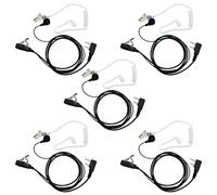 Earphmice Walkie Talkie - Auricular con micrófono PTT de 2 pines con tubo acústico cubierto compatible con radios bidireccionales Baofeng UV-5R BF-888S Arcshell Retevis H-777 RT21 RT22 Kenwood