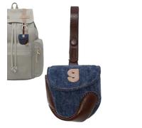 Earphone Holder Bag, Compact Travel Earbud Case, 16 cm, Portable Leather Storage Pouch, Protective Earphone Organizer for School, Work, Home, Business, Shopping