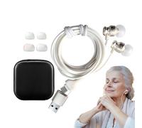 Earplugs, Infrared Device, Red Light Irradiator, White, Cómodo Fit Design, Portable Tool, 1 Par, for Sleep, Travel, Daily Use, Long Lasting Earplug