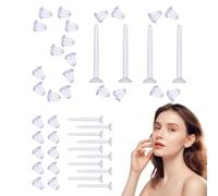 Earring Back Sleeve Support Plugs - 600 Pieces Transparent Earring Backs and Pins | Pierced EarringBacks for Posts | Silicone Stud Earrings Backs | Soft Jewelry Making Supplies for Banquets, Party