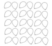 Earring Connectors | 30Pcs Stainless Steel Drop Shaped Pendants with Hole | DIY Jewelry Making Supplies for Earrings/Necklaces/Bracelets | Geometric Hollow Design