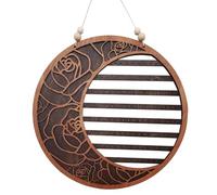 Earring Display Rack - Wood Wall Mount, Jewelry Hanger | Geometric Organizer Panel, Handcrafted Storage Frame Shelf for Necklace Studs Pendant Chain Holder Room Use