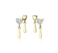 Earring Double Heart Stud Earrings For Women Office Lady