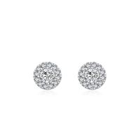 Earrings Boho, Damen Ohrringe Set Silber Rund mit Zirkonia 925 Silber Mama Geschenk