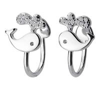 Earrings for Women, S925 White Mushroom Female Korean Fashion Sweet Whale Ear Clip Temperament Art Rose