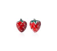 Earrings for Women, S925 White Mushroom Nail Female Korean Literary Cute Little Strawberry Sweet FashionEarrings