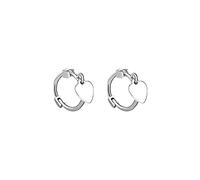Earrings Sterling Silver Silver Love Heart Hoop Earring Female Sweet Romantic Temperament French Elegant Jewelry Handmade Fashion Accessories