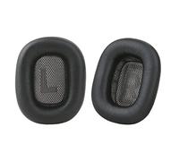 Earrock Almohadillas de piel de cordero para auriculares Apple AirPods Max con piel de oveja auténtica, espuma viscoelástica e imán, a prueba de sudor y excelente aislamiento de ruido, color negro