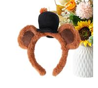Ears Headband - Brown Adorable Makeup Headwear | Bear Ears Plush Headbands for Halloween, Carnival, Convention, Performance, Dress Up, Cosplay or Everyday Wear