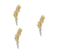 Ears of Decorative Business Lapel Safe Corsage Wheat Ear Prom Jewelry Brooch Collar Bar Pin Gold Zinc Alloy