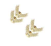 Ears of Sweater Shirt Collar Wheat Ear Suit Clamp Brooch Anti-Slip Nose Clip Ring Cuff Tools Moon Wand Threaded Screws Gold Zinc Alloy