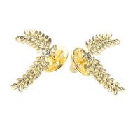 Ears of Sweater Shirt Collar Wheat Ear Suit Clamp Brooch Anti-Slip Nose Clip Ring Cuff Tools Moon Wand Threaded Screws Gold Zinc Alloy