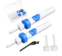 Earsavvy Ear Wax Removal Tool,Ear Savvy Vacuum Ear Cleaner Suction,Gentle and Powerful Ear Wax Removal Kit,Silicone Electric Earwax Remover with 2 Replacement Heads (2pcs)
