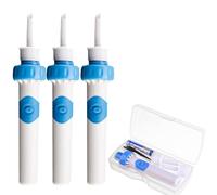 Earsavvy Ear Wax Removal Tool, ear suction device, Silicone Earwax Removal Tools, with 2 Replacement Heads, for Earwax Remover for Adults & Kids (3 PCS)