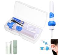 Earsavvy Ear Wax Removal Tool, Ear Vacuum Wax Remover, Cordless Electric Suction Cleaner for Earwax, Gentle Powerful Vacuum with 2 Soft Silicone Heads & Ear-digging spoon set (1 Set)