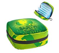Eart Day Go Green Period Bolsa portátil, bolsa de almacenamiento de tampones para servilletas sanitarias, Varios colores, 4.7x6.6x6.6 in/12x17x17 cm