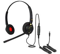 eartec office Mitel MiVoice 6920 IP y 6930 IP. Auriculares intrauditivos para el trabajo y centro de contacto, peso ligero, conexión RJ9, micrófono con cancelación de ruido (EAR510D)