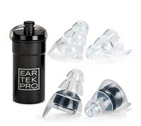 EarTekPro Juego de tapones para los oídos reutilizables para concierto de alta fidelidad, reducción de ruido, con dos tamaños incluidos, para rave, música en vivo, festivales, bandas de marcha,