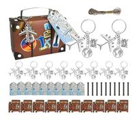 Earth Airplane Keychains, Vintage World Travel Decor, Travel-Themed Design, Paper Zinc Alloy, About 12x8.3cm Travel Ticket Box for Wedding Bridal Shower