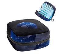 Earth Background Space Period Pouch portátil, bolsa de almacenamiento de tampones para servilletas sanitarias, Varios colores, 4.7x6.6x6.6 in/12x17x17 cm