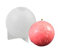 Earth Candle Mold, 3D Silicone Molds for Crafts, 109g Round Ball Candle Making Tool for Fondant Aromatherapy Desserts and Cakes, Perfect for Home Decor and, 8.1x8.1x8.1cm