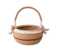 Earth Conscious Cesta de Almacenamiento Tejida con cordón de algodón, excelente para organizar y cenar Aire Libre, Cesta de sisal Natural de 22 Pulgadas de Ancho