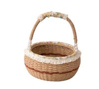 Earth Conscious Cesta de Almacenamiento Tejida con cordón de algodón, excelente para organizar y cenar Aire Libre, Cesta de sisal Natural de 22 Pulgadas de Ancho