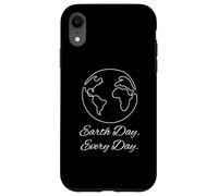 Earth Day Every Day Planet Environment Continuous Line Art Carcasa para iPhone XR