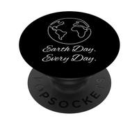 Earth Day Every Day Planet Environment Continuous Line Art PopSockets PopGrip Adhesivo