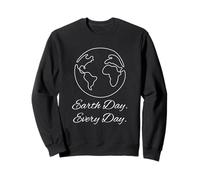 Earth Day Every Day Planet Environment Continuous Line Art Sudadera