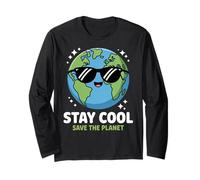 Earth Day Shirt Kids Men Boys Women Earth Save The Planet Manga Larga